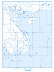 Bản đồ Việt Nam (trống) in trên nhựa